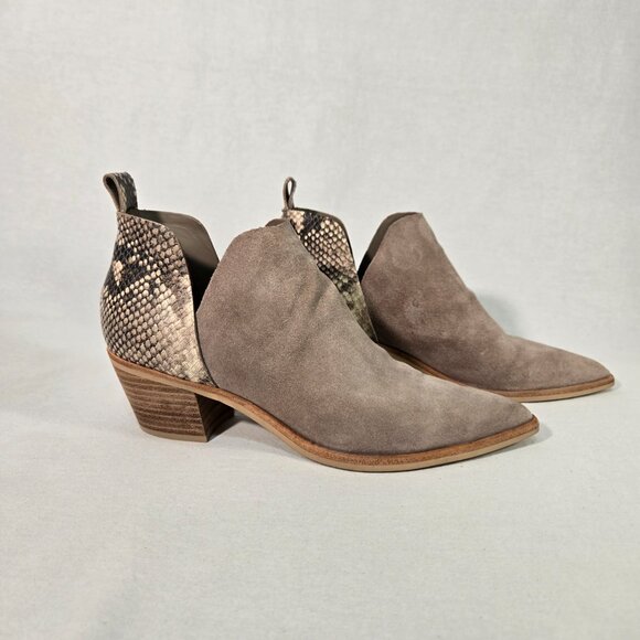 Dolce Vita Shoes - DOLCE VITA Sonni Boho Tan Suede/Snakeskin Ankle Booties Size 8.5 Exc. Condition!